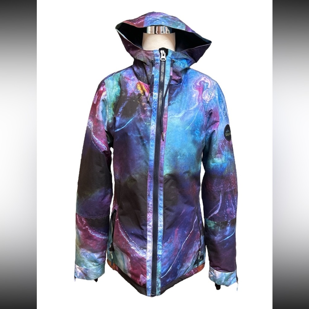 Retro Liquid Boardwear Snowboarding Ski Snow Winter Jacket Galaxy Blue Sz Medium